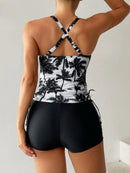 Conjunto Tankini com Top Halter e Shortinho Conjunto Tankini com Top Halter e Shortinho Maritima Moda Praia