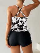 Conjunto Tankini com Top Halter e Shortinho Conjunto Tankini com Top Halter e Shortinho Maritima Moda Praia