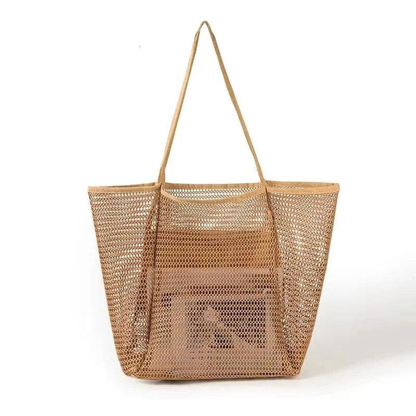 Bag de Praia Lupita Maritima Moda Praia Caqui 36cmx35cmx17cm 