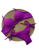 Biquíni Canelado com Bojo e Fio Duplo Biquíni Canelado com Bojo e Fio Duplo Maritima Moda Praia Fúcsia P 