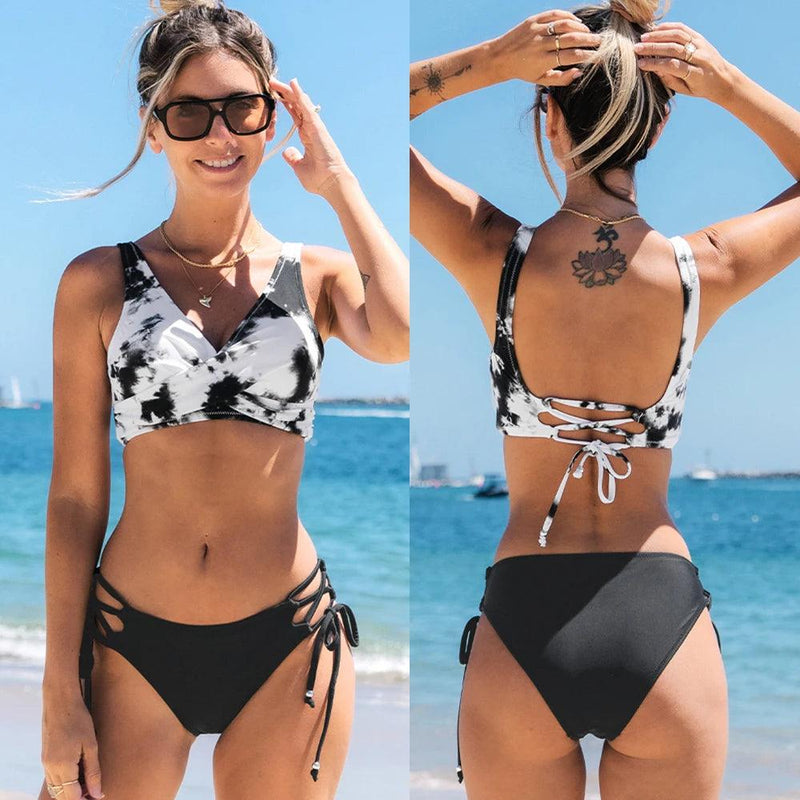 Biquíni Marina Maritima Moda Praia PRETO/BRANCO PP 