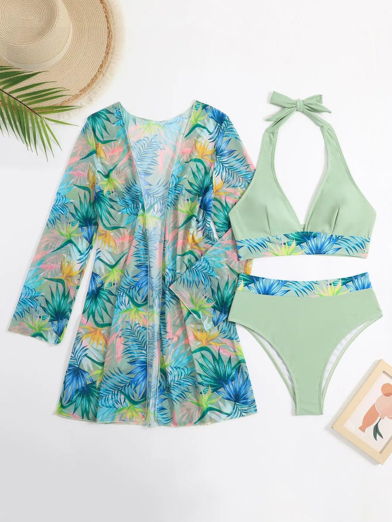Biquíni Sarah + Saída de praia Maritima Moda Praia Verde P 