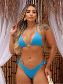 Biquíni Texturizado Luxo Biquíni Texturizado Luxo Maritima Moda Praia Azul P 