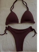 Biquíni Texturizado Luxo Biquíni Texturizado Luxo Maritima Moda Praia Marrom P 