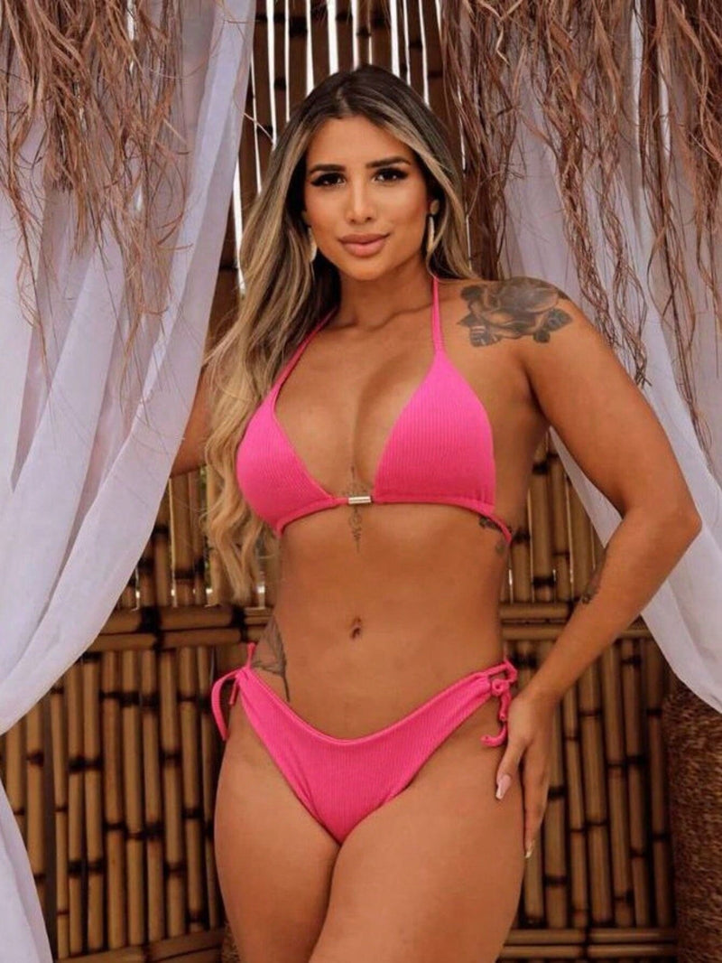 Biquíni Texturizado Luxo Biquíni Texturizado Luxo Maritima Moda Praia Pink P 