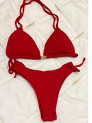Biquíni Texturizado Luxo Biquíni Texturizado Luxo Maritima Moda Praia Vermelho P 