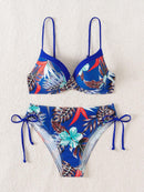 Biquíni Tropical com Bojo e Cintura Alta – Estampa Floral Verão Biquíni Tropical com Bojo e Cintura Alta – Estampa Floral Verão Maritima Moda Praia 