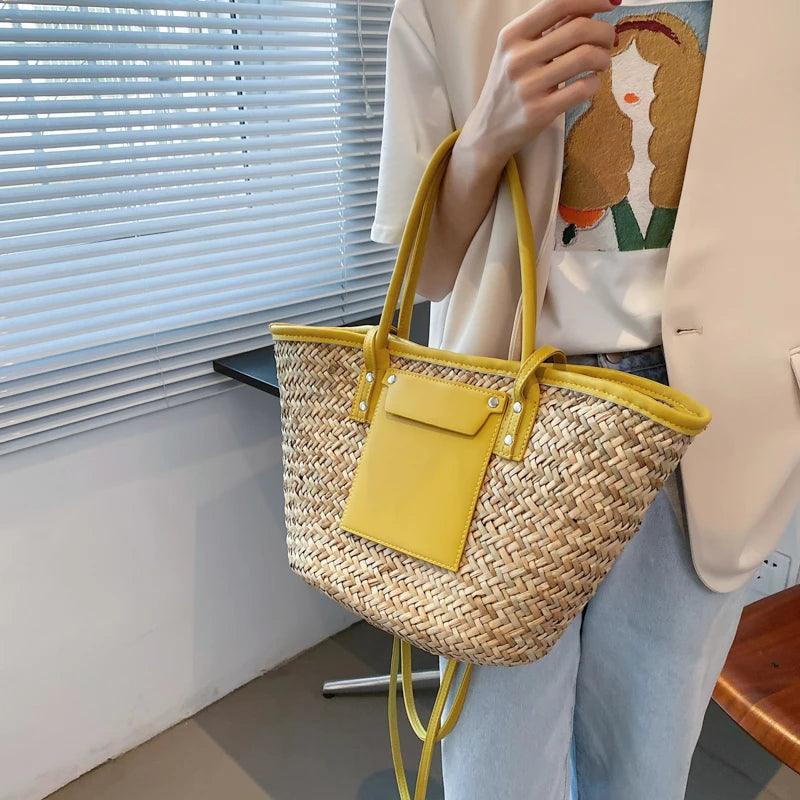 Bolsa de Praia Pabline Maritima Moda Praia Amarelo 