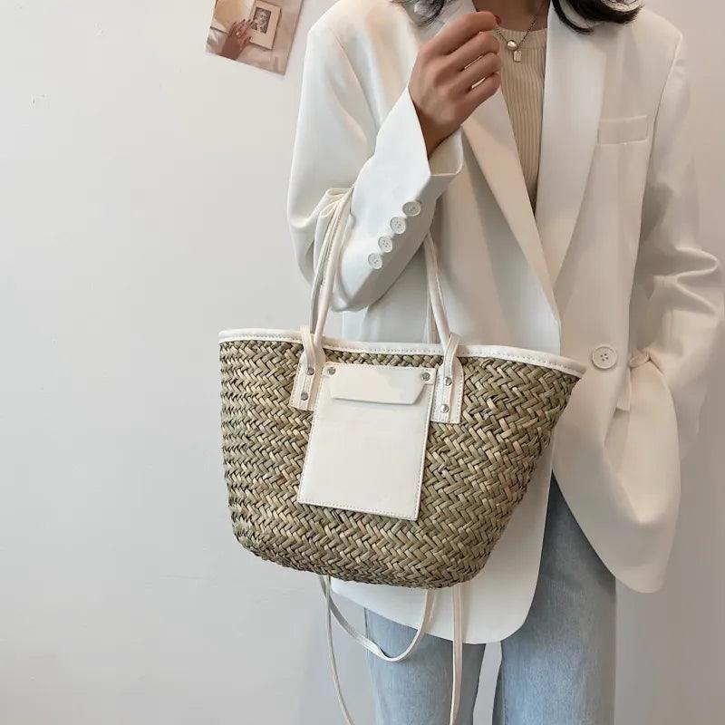 Bolsa de Praia Pabline Maritima Moda Praia Branco 