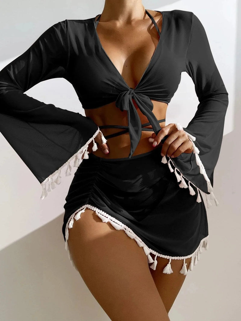 Conjunto 4 peças Isabela Maritima Moda Praia 