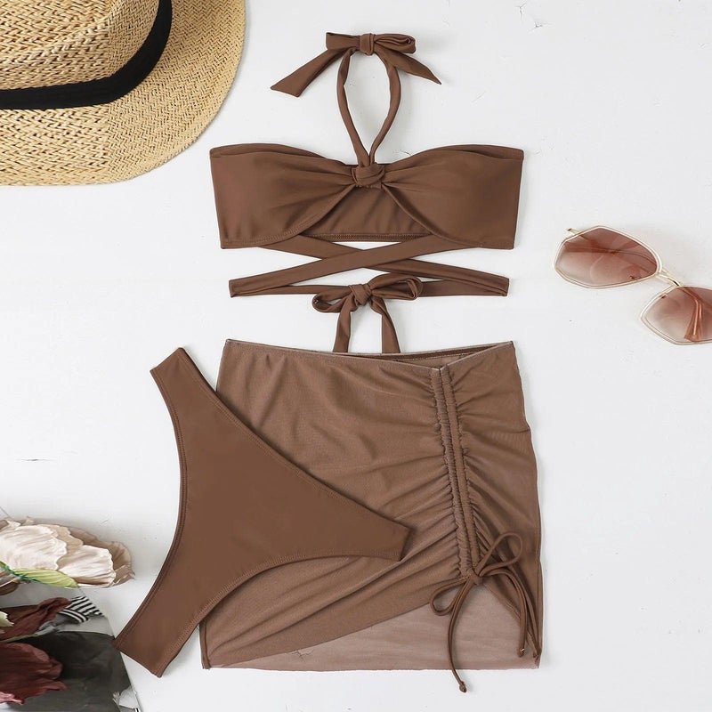 Conjunto Biquíni 3 Peças Maritima Moda Praia 