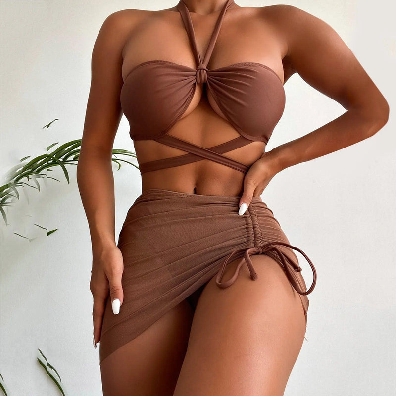 Conjunto Biquíni 3 Peças Maritima Moda Praia P 