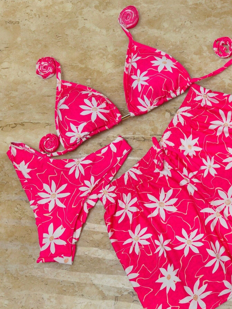 Conjunto Biquíni 3 Peças Olho Grego Conjunto Biquíni 3 Peças Olho Grego Maritima Moda Praia Roxo P 