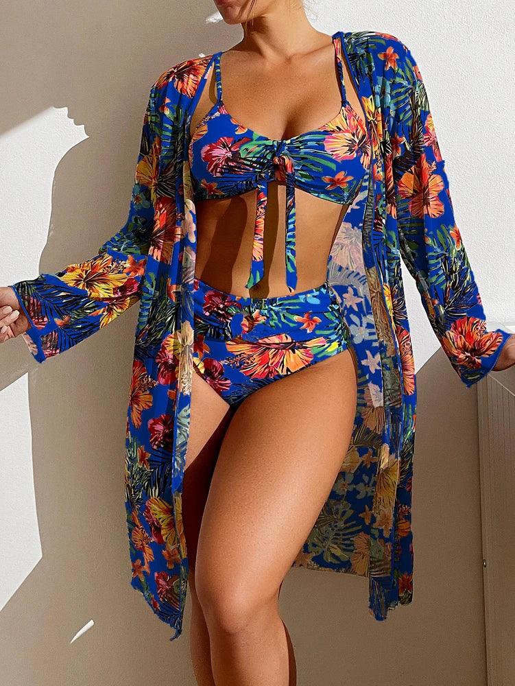 Conjunto Biquíni+ Kimono Alice Maritima Moda Praia 