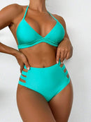 Conjunto de Biquíni Cintura Alta com Detalhe Trançado Conjunto de Biquíni Cintura Alta com Detalhe Trançado Maritima Moda Praia Verde Menta P 
