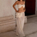 Conjunto de Biquíni Floral 3D Maritima Moda Praia Bege M 