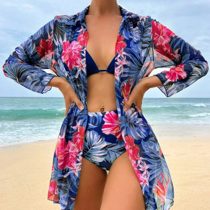 Conjunto de Praia 3 Peças Jasmini Maritima Moda Praia 