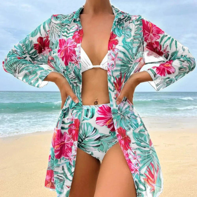 Conjunto de Praia 3 Peças Jasmini Maritima Moda Praia 