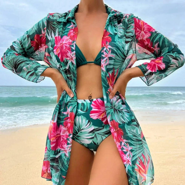 Conjunto de Praia 3 Peças Jasmini Maritima Moda Praia 