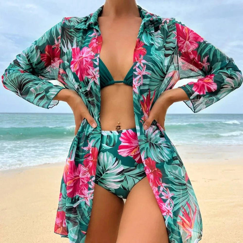 Conjunto de Praia 3 Peças Jasmini Maritima Moda Praia 