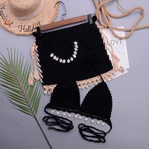 Conjunto de Praia em Crochê Eloá Maritima Moda Praia MODELO 2 P 