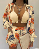 Conjunto Style Flora Maritima Moda Praia I PP 