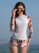 Conjunto UV Feminino Manga Longa com Short Tropical Conjunto UV Feminino Manga Longa com Short Tropical Maritima Moda Praia 