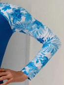 Conjunto UV Feminino Manga Longa com Short Tropical Conjunto UV Feminino Manga Longa com Short Tropical Maritima Moda Praia 