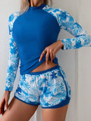 Conjunto UV Feminino Manga Longa com Short Tropical Conjunto UV Feminino Manga Longa com Short Tropical Maritima Moda Praia 