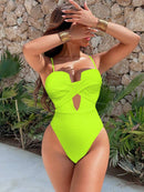 Maiô Minimalista Elegance Maiô Minimalista Elegance Maritima Moda Praia Amarelo P 