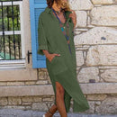 Saída de Banho Analú Maritima Moda Praia Verde militar P 