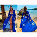 Saída De Banho Chemise Olho Grego Maritima Moda Praia 