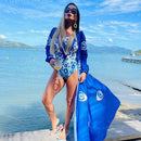 Saída De Banho Chemise Olho Grego Maritima Moda Praia 