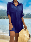 Saída De Praia Bia Maritima Moda Praia P Azul 