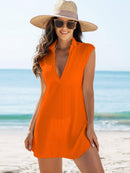 Saída de Praia Elegance Decote V Saída de Praia Elegance Decote V Maritima Moda Praia Laranja P 