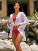 Saída de Praia Kimono Luxo Saída de Praia Kimono Luxo Maritima Moda Praia Unico(36-43) 
