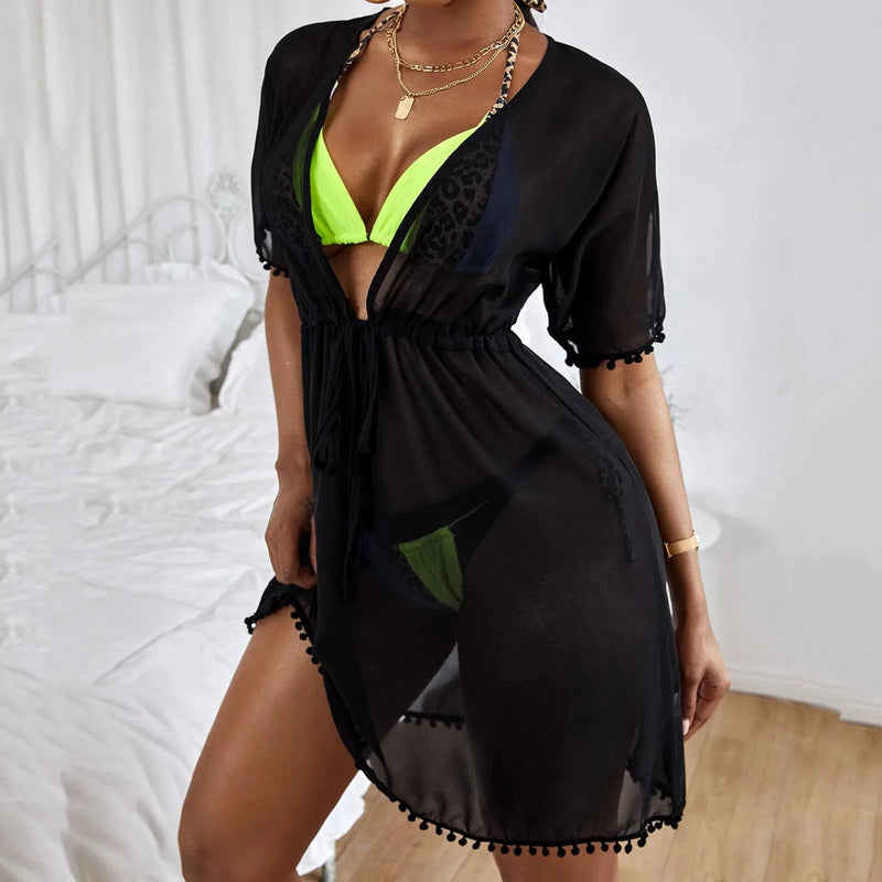 Saída de Praia Mesh Maritima Moda Praia 