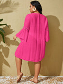 Saída de Praia Plus Size com Manga Longa Saída de Praia Plus Size com Manga Longa Maritima Moda Praia 