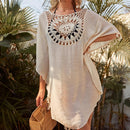 Saída de praia Roberta Maritima Moda Praia Bege Tamanho único 