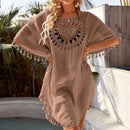 Saída de praia Roberta Maritima Moda Praia Cáqui Tamanho único 