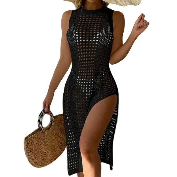 Saída de Praia Tricô Midi Maritima Moda Praia 