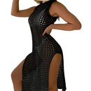 Saída de Praia Tricô Midi Maritima Moda Praia 