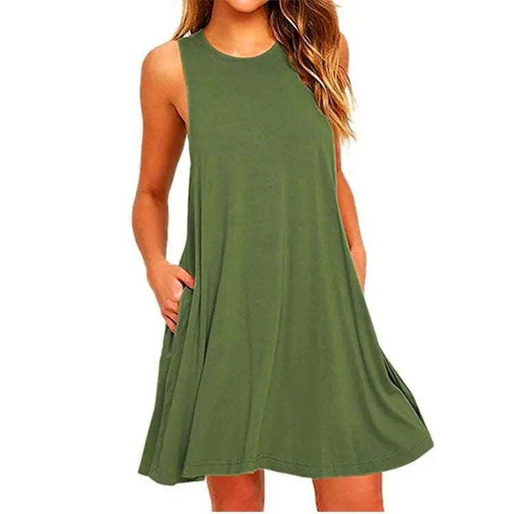 Vestido Ana Maritima Moda Praia Verde P 