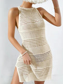 Vestido de Praia Tricô Maritima Moda Praia 