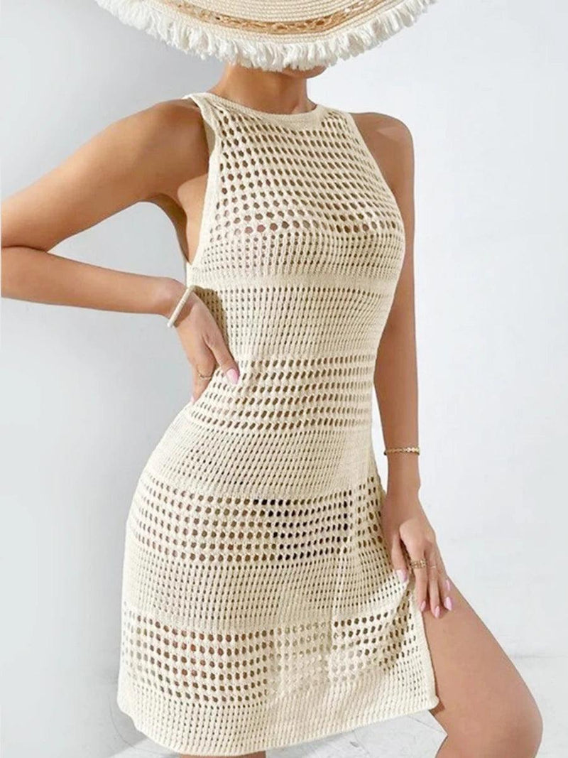 Vestido de Praia Tricô Maritima Moda Praia 