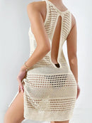 Vestido de Praia Tricô Maritima Moda Praia 